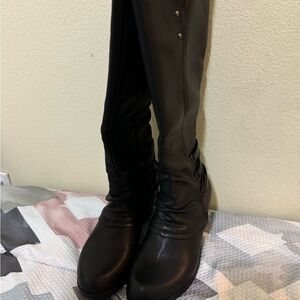 Black knee high Jessica Cline boots size 6 1/2